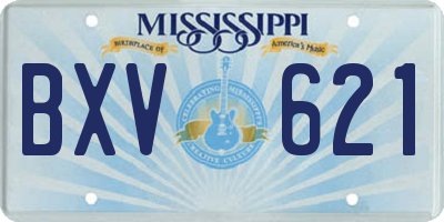 MS license plate BXV621