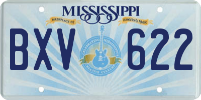 MS license plate BXV622