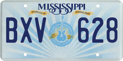 MS license plate BXV628