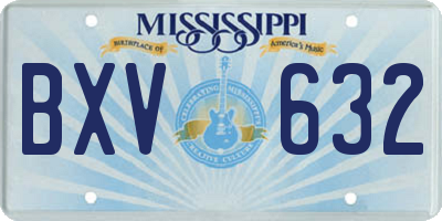 MS license plate BXV632