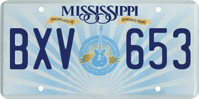 MS license plate BXV653