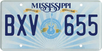 MS license plate BXV655
