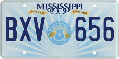 MS license plate BXV656