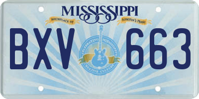 MS license plate BXV663