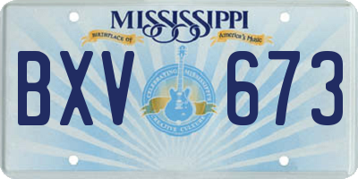 MS license plate BXV673