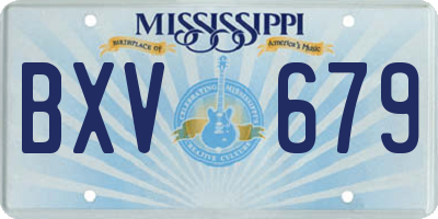 MS license plate BXV679