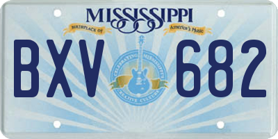 MS license plate BXV682