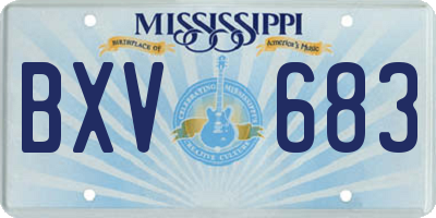 MS license plate BXV683