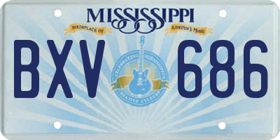 MS license plate BXV686