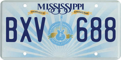 MS license plate BXV688