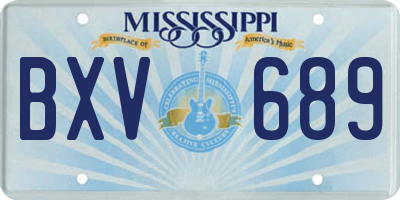 MS license plate BXV689