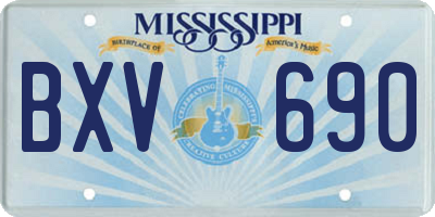 MS license plate BXV690