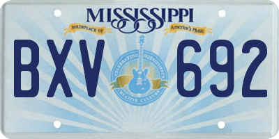 MS license plate BXV692