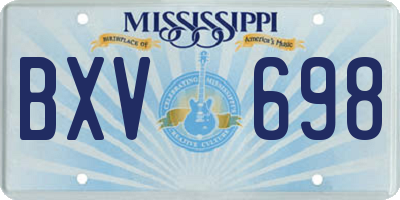 MS license plate BXV698