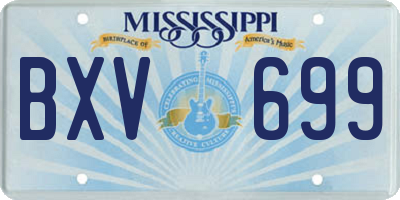 MS license plate BXV699