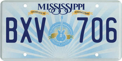 MS license plate BXV706