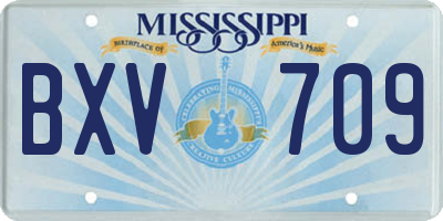 MS license plate BXV709