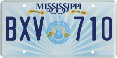 MS license plate BXV710