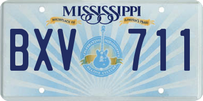 MS license plate BXV711