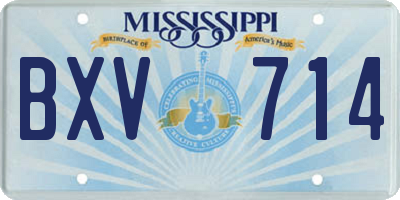 MS license plate BXV714