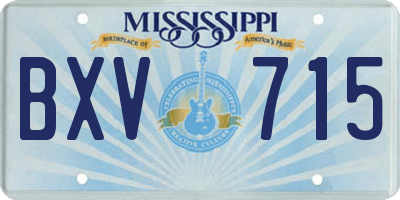 MS license plate BXV715