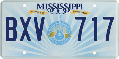 MS license plate BXV717