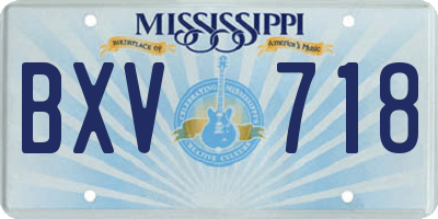MS license plate BXV718