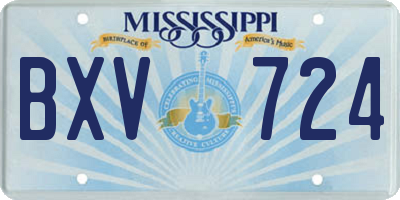 MS license plate BXV724