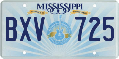 MS license plate BXV725