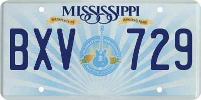 MS license plate BXV729