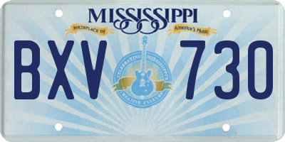 MS license plate BXV730