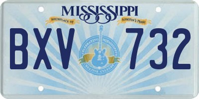 MS license plate BXV732
