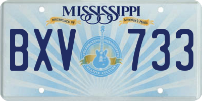 MS license plate BXV733