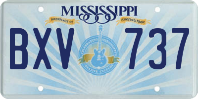 MS license plate BXV737