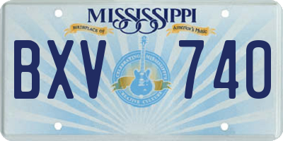 MS license plate BXV740
