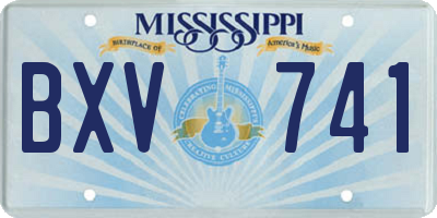 MS license plate BXV741