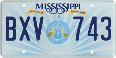 MS license plate BXV743