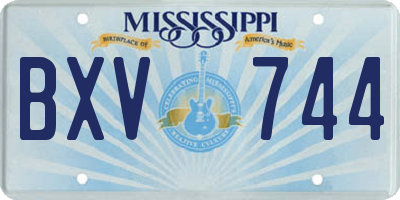 MS license plate BXV744