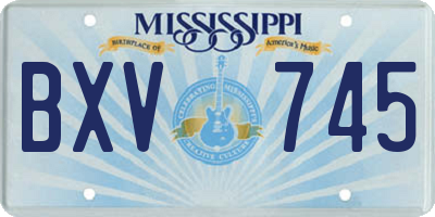 MS license plate BXV745