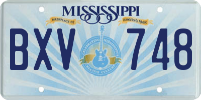MS license plate BXV748