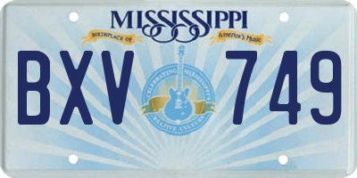 MS license plate BXV749