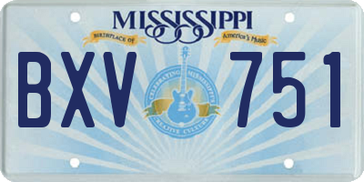 MS license plate BXV751