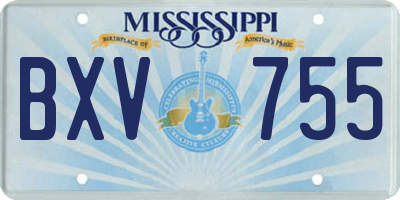MS license plate BXV755
