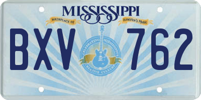 MS license plate BXV762