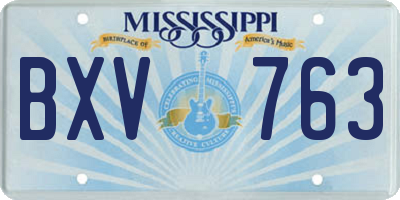 MS license plate BXV763