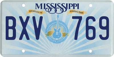 MS license plate BXV769