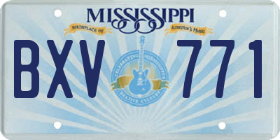 MS license plate BXV771