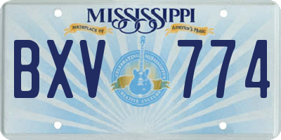 MS license plate BXV774