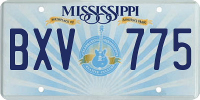 MS license plate BXV775