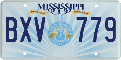 MS license plate BXV779